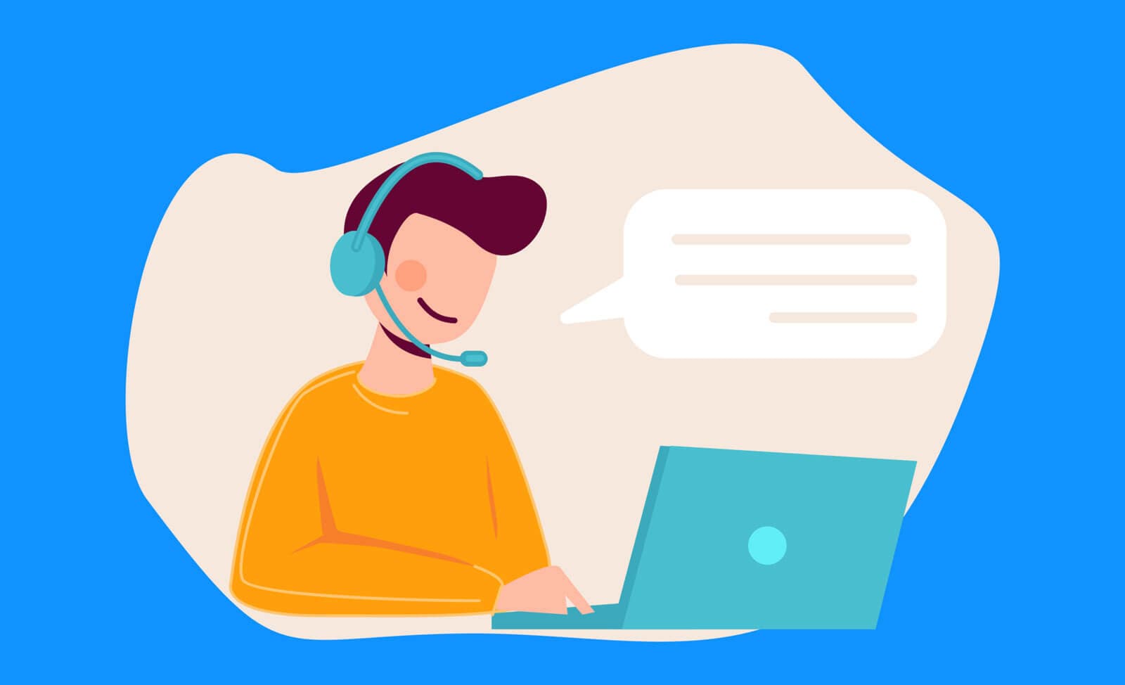 Customer service chat widget on a website interface.