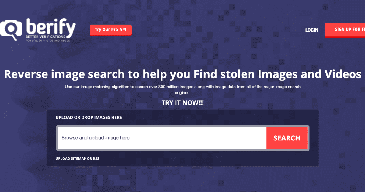 Berify reverse video search