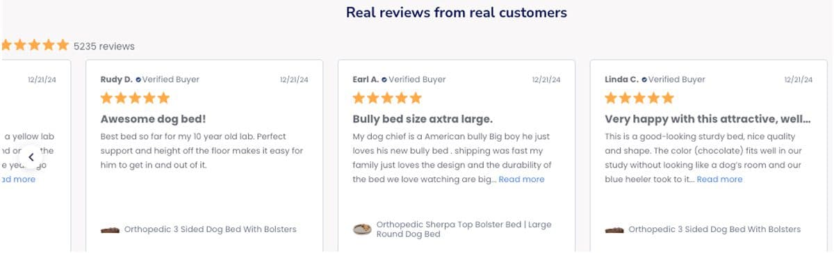 user generated content in the form of product reviews
