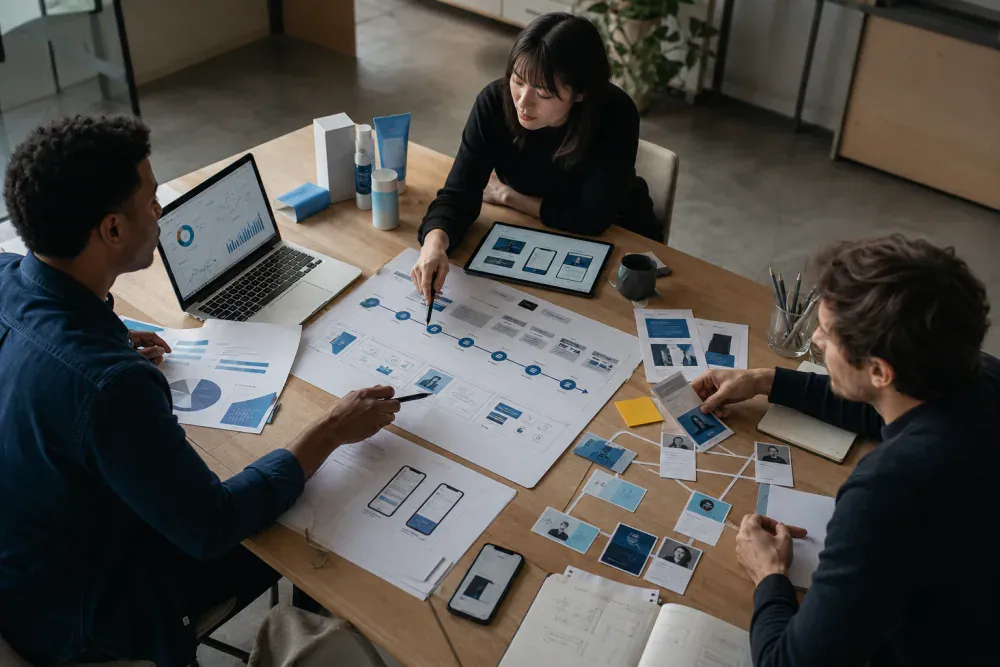 Ecommerce marketing team coordinating SEO, CRO, and affiliate strategy