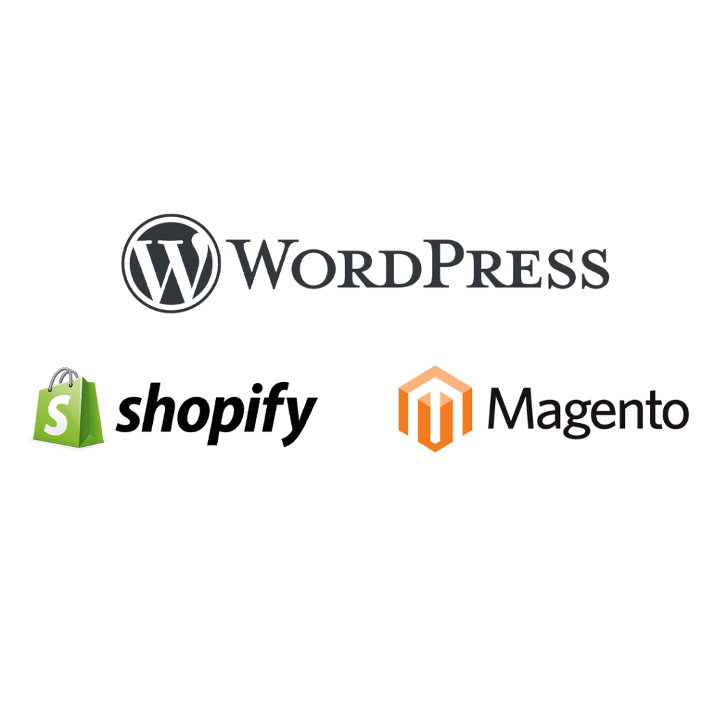 Wordpress Shopify Magento Logo