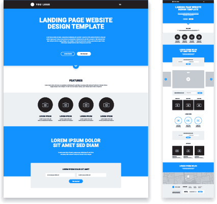 landing page website design template
