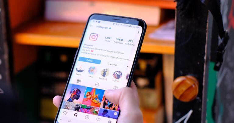 a person viewing Instagram reels on a cell phone