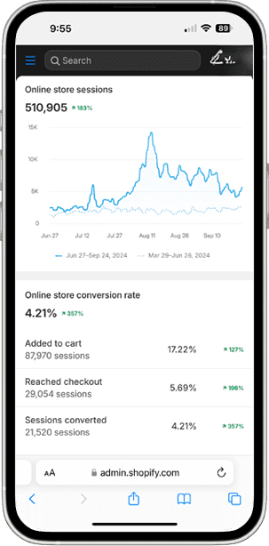 Conversion Rate from eCommerce Store