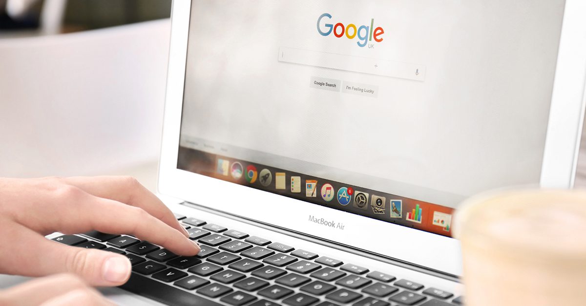 a google search page shown on a laptop screen