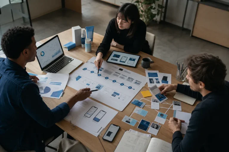 Ecommerce marketing team coordinating SEO, CRO, and affiliate strategy